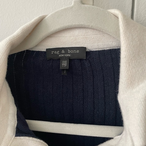 Rag & Bone Navy Colorblock Cardigan - Picture 3 of 4